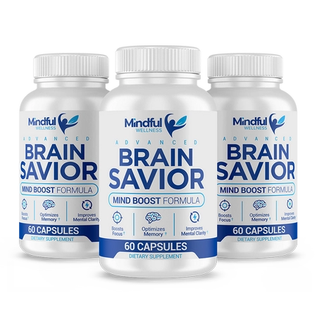 Brain Savior memory and focus capsules three-bottle pack